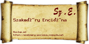 Szakmáry Enciána névjegykártya